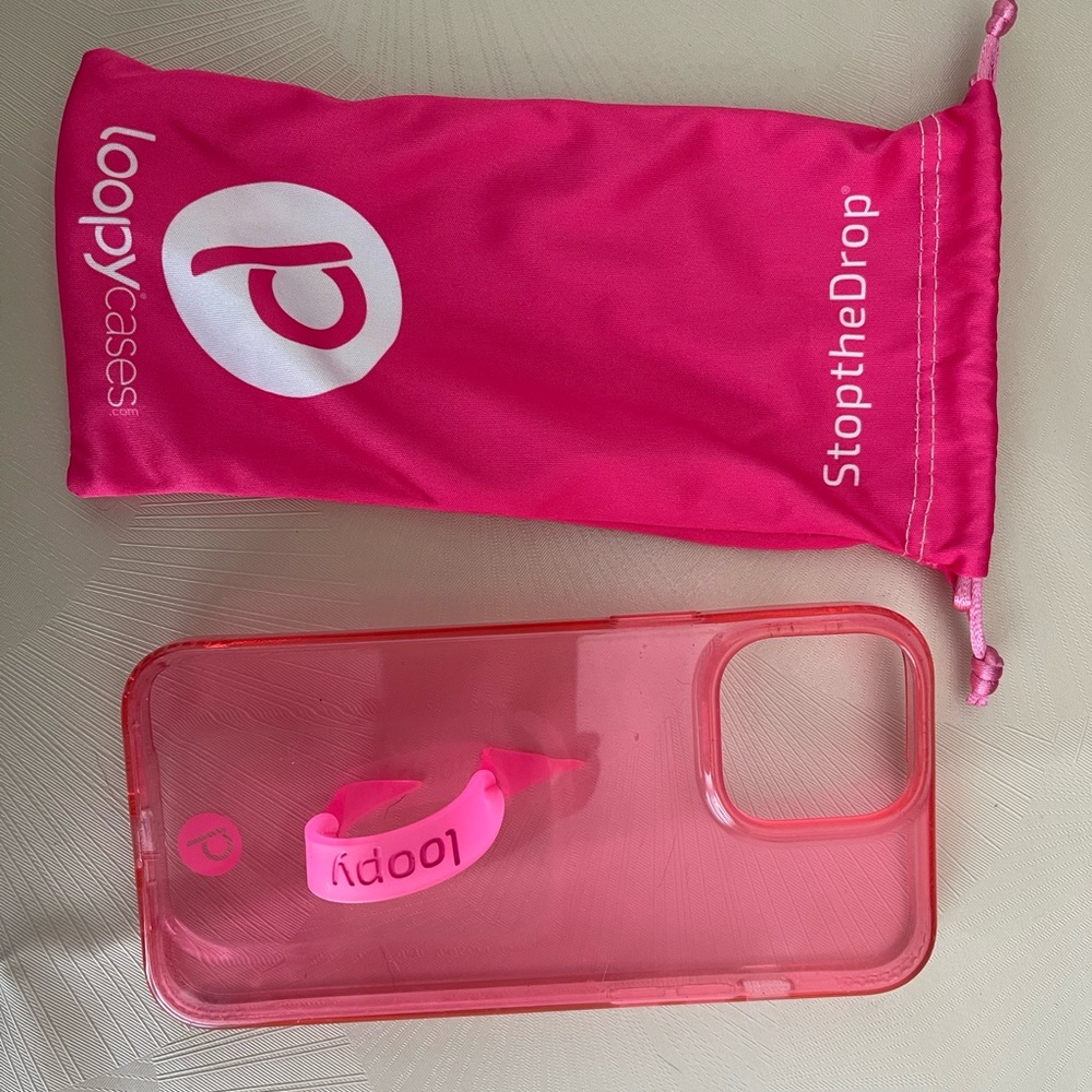 Loopy 12/13 Pro Max Case Neon Pink iPhone Case